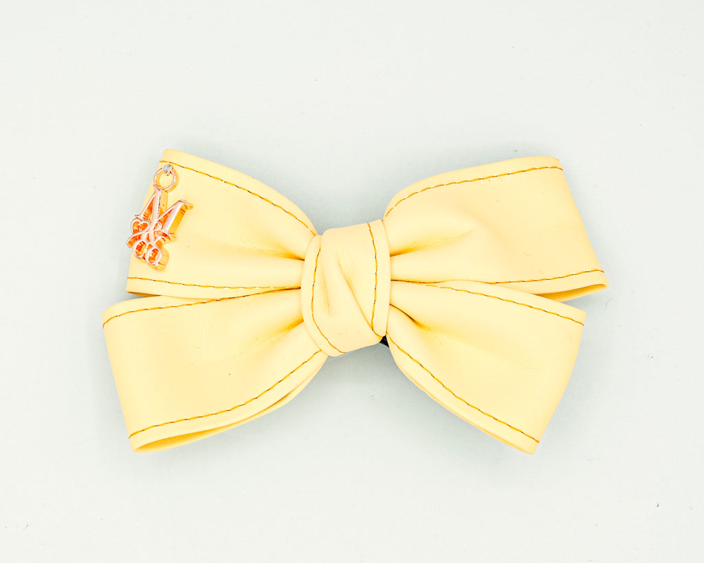 Leather Twist Bow: Cover me in Sunshine