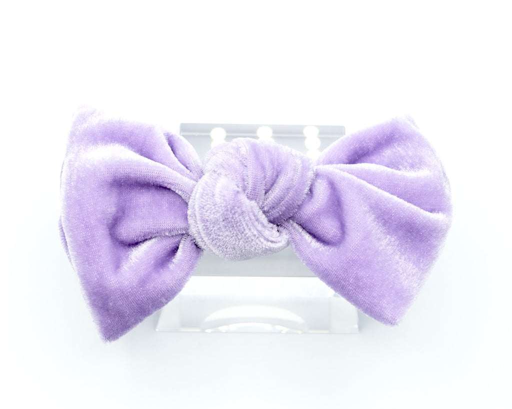 Velvet Knot Bow: Lilac