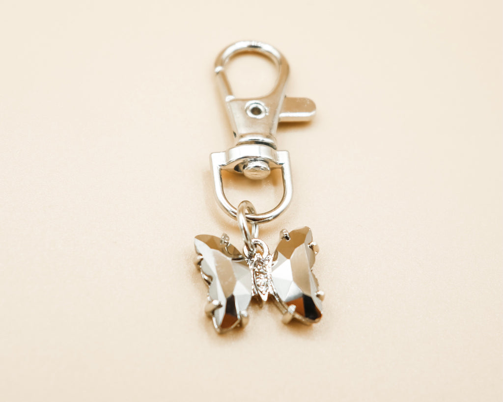 Butterfly Charm: Metallic Silver