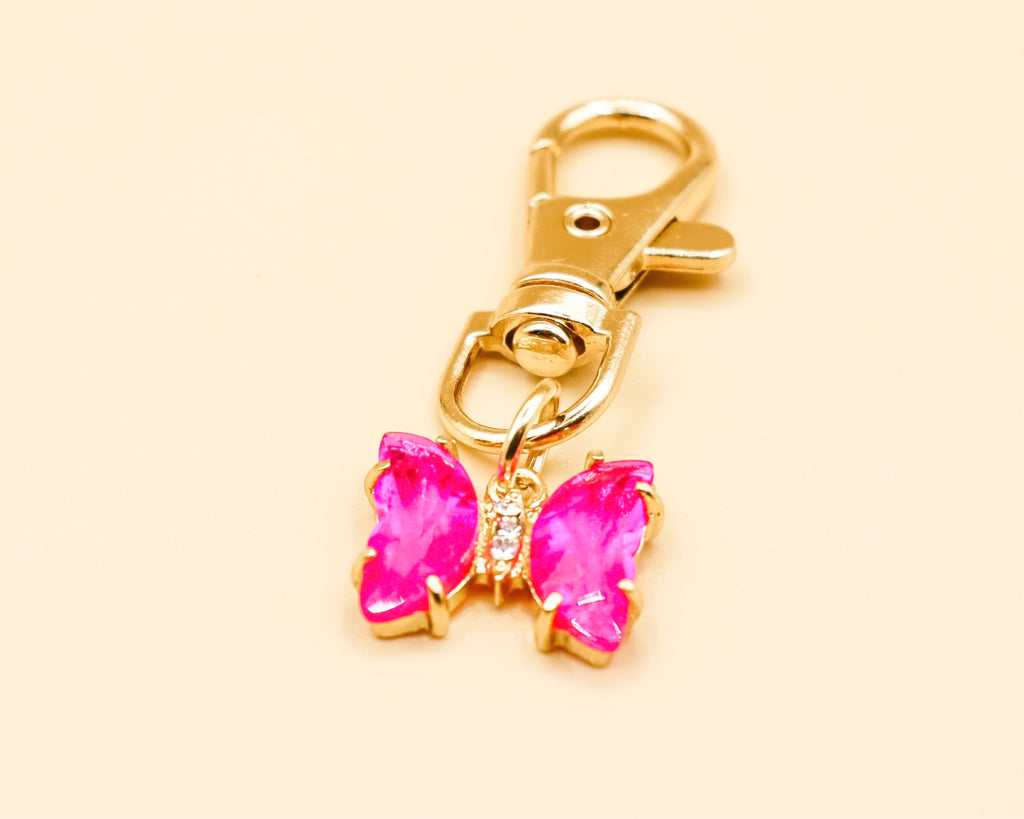 Butterfly Charm: Hot Pink