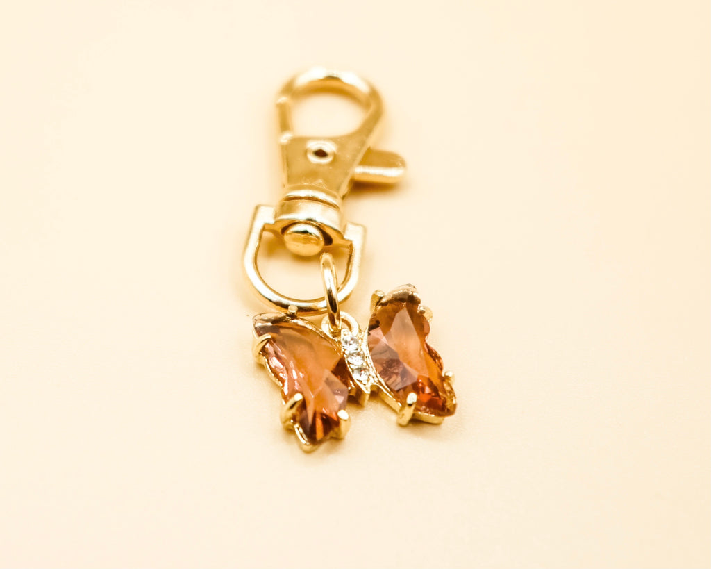 Butterfly Charm: Smoked Topaz
