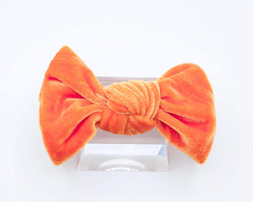 Velvet Knot Bow: Pumpkin Spice